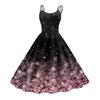 Modisches, bedrucktes, sexy, trägerloses Gothic-Cocktailkleid für Damen, Punk- und Vintage-Kleid.