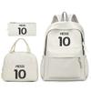 Football Star Peripheral Backpack Printing Three-Piece Set, Children'S School Bag, Primary School Student Backpack, Lunch Bag, Pencil Bag.