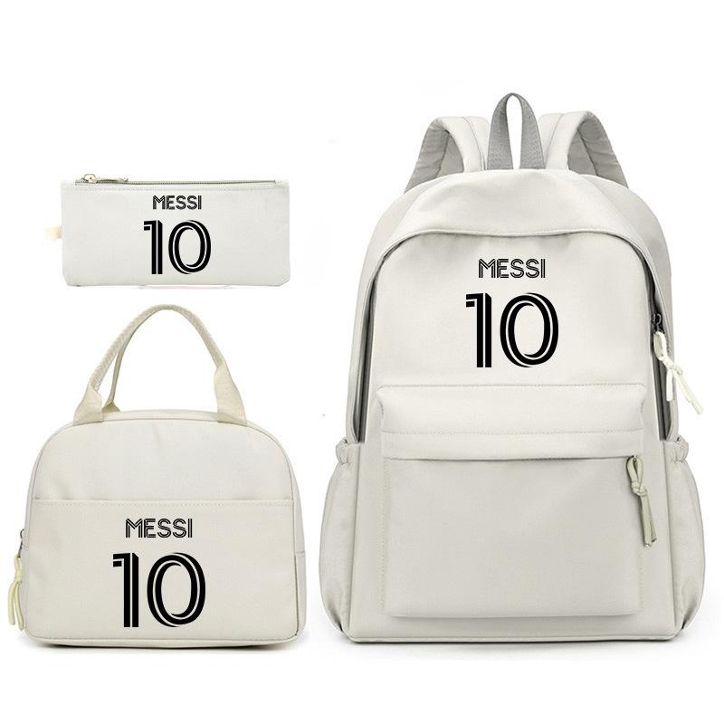 Football Star Peripheral Backpack Printing Three-Piece Set, Children'S School Bag, Primary School Student Backpack, Lunch Bag, Pencil Bag.