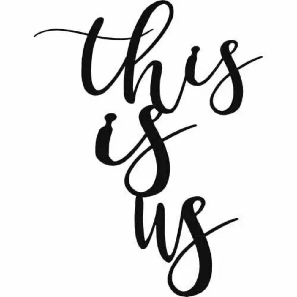 'This Is Us' Wrought Iron Elegant Metal Artwork Wall Stickers for Personalized Home Décor and Inspirational Quotes