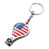 Football Match National Flag Nail Clippers, Stainless Steel Fingernail Cutter with Key Ring, 3-in-1 Bottle Opener Keychain, Soccer Fans