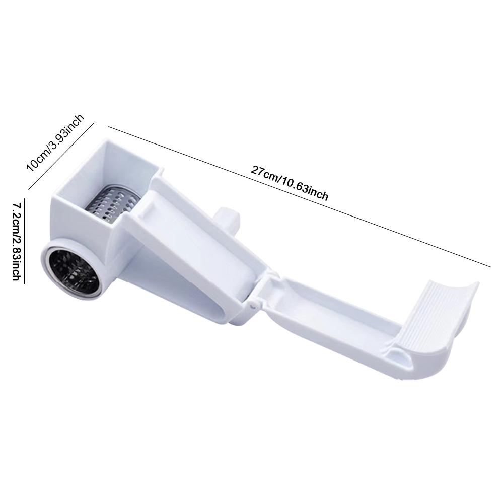 Cheese Vegetable Nut Grater 2 Stainless Steel Drums Kitchen Cheese Shredder with Handle Manual Cheese Grater Kitchen Gadget Tool