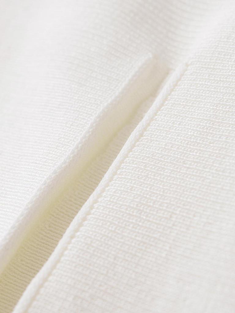 2024 Autumn Women's European-American Style Slimming Pleated Knit Mini Dress