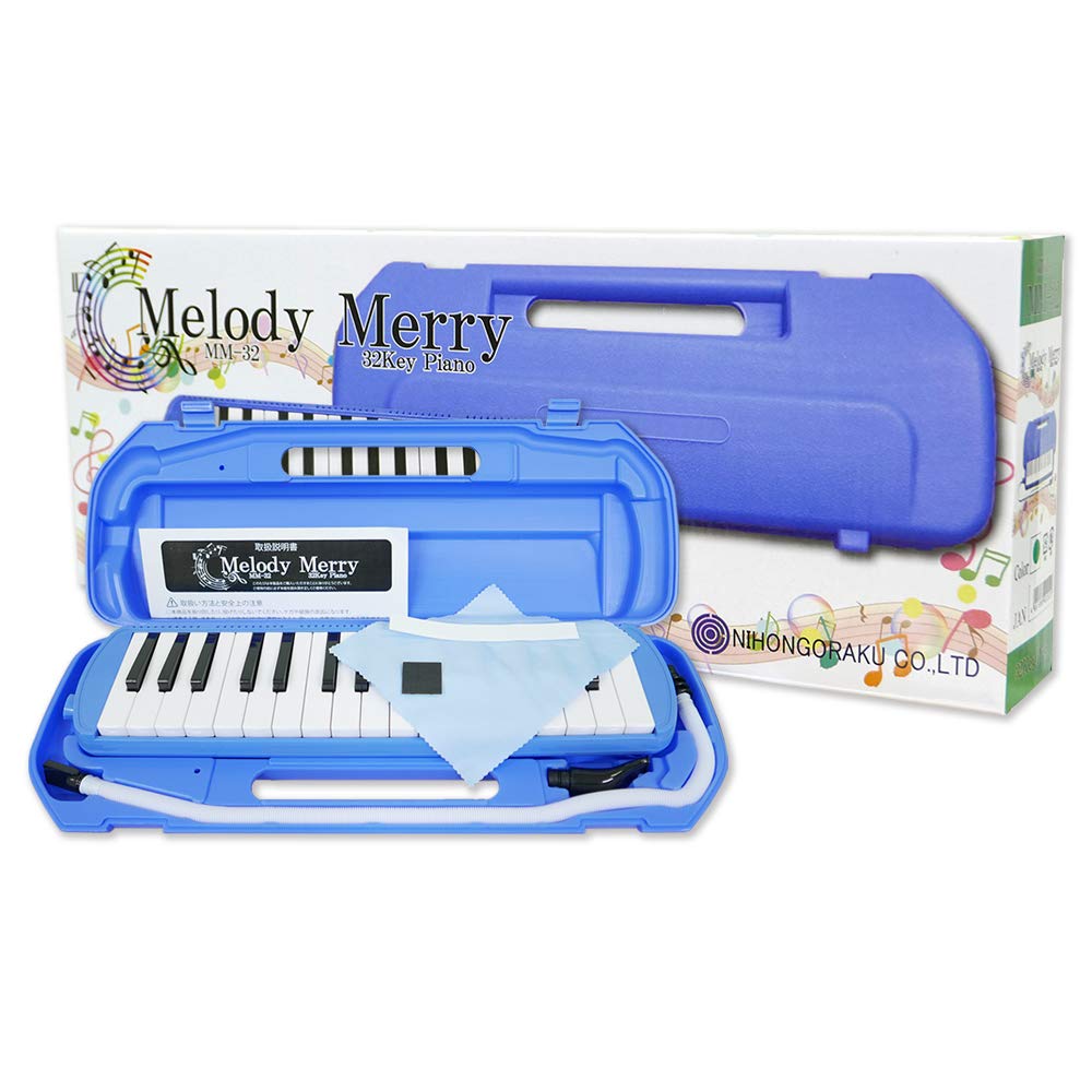 Melody Merry MM-32 Melody Merry 32-Key Melody Harmonica in Color Packaging, Blue