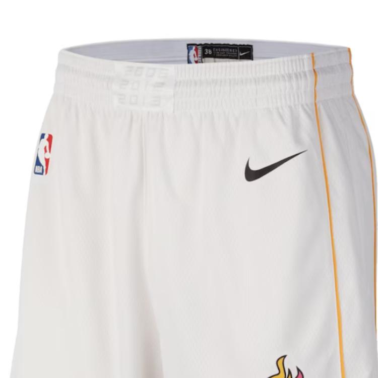 Nike NBA Miami Heat City Edition Swingman Šortky Bílé Pánské Streetwear DO9663-100