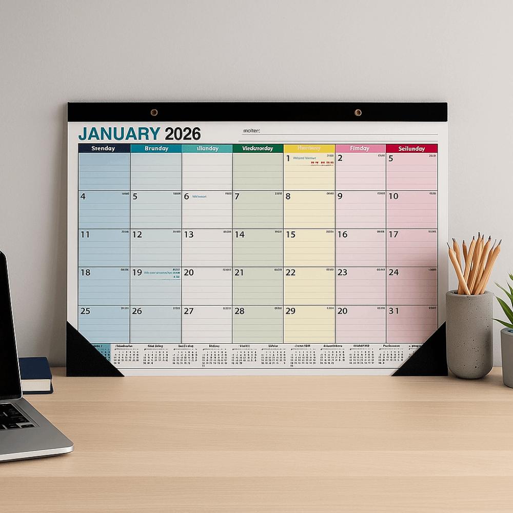 Spacious Hanging Calendar Creative Monthly Planner Calendar 18-Month Calendar  Family Planning