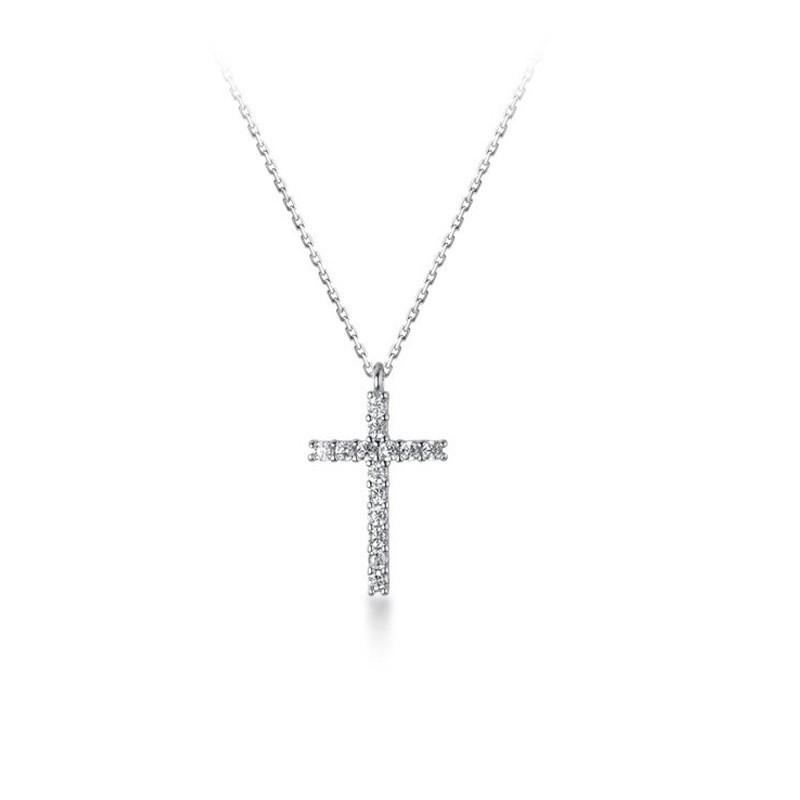 Sterling Cross Pendant Necklace Women Minimalist Elegant Locket Chain Adjustable Length Daily Wear