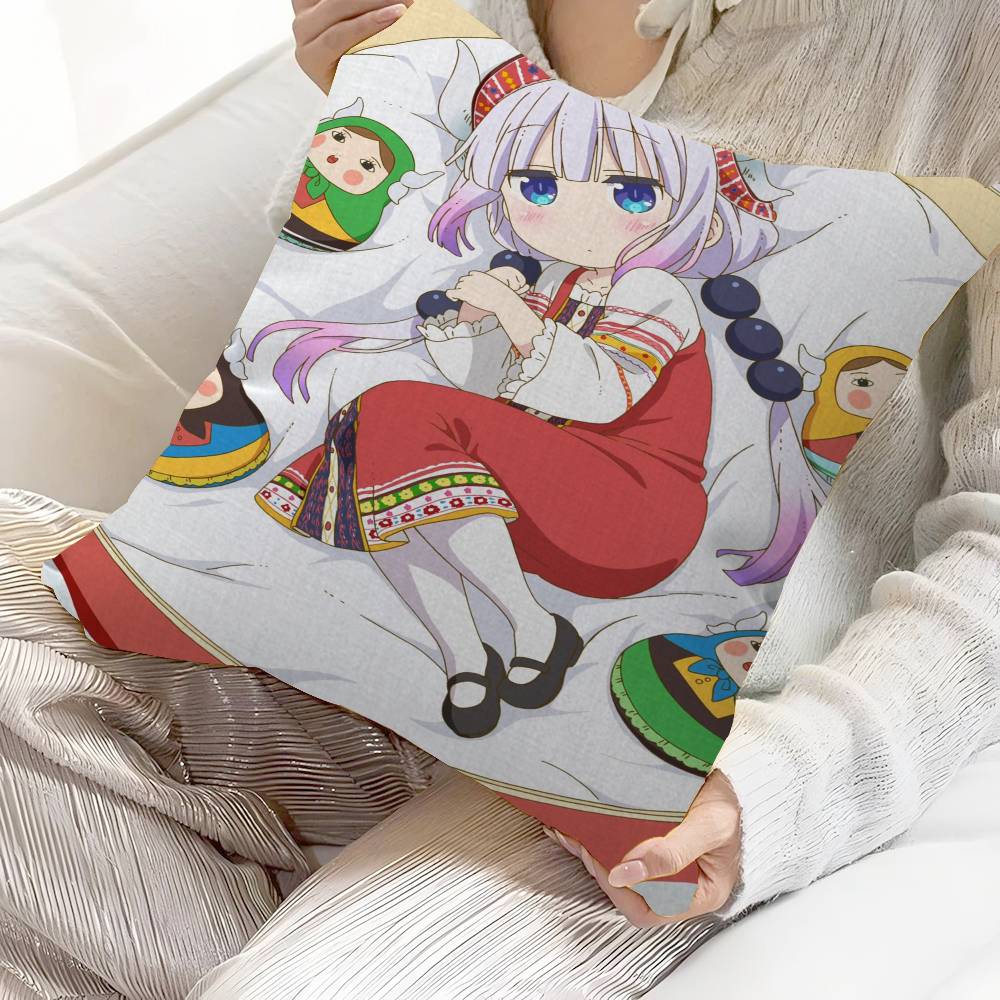 Miss Kobayashis Dragon Maid Cm Cushion Cover Pillow Cover Decor Pillowcase Home Pillowcase for Couch Pillow