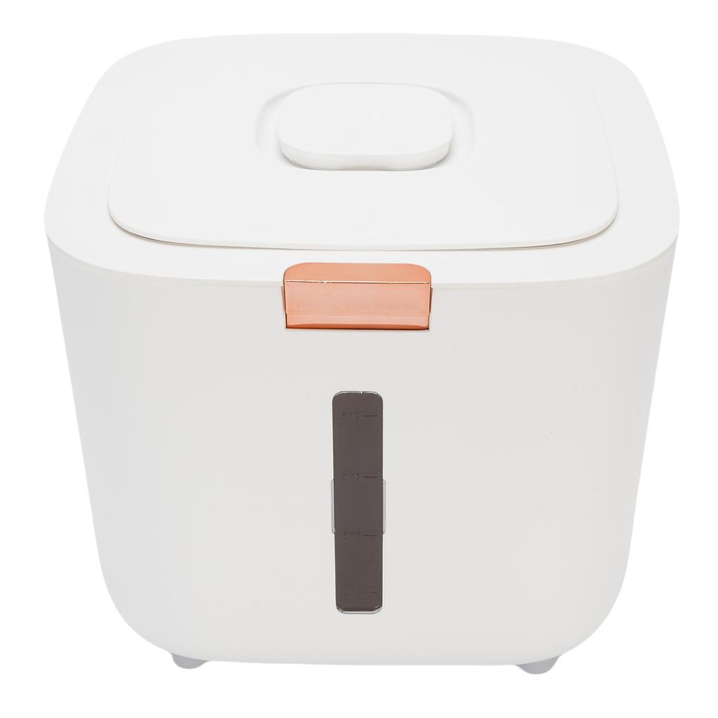 11 Lb Rice Dispenser Transparent Window One Tap Rice Storage Container with Cup Multipurpose
