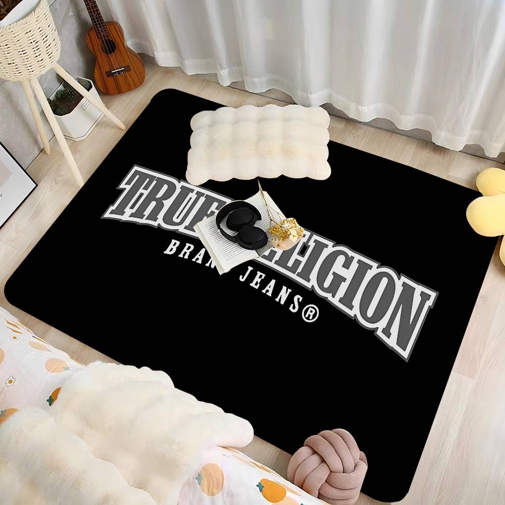 Denim T-True R-Religion Floor Mat Non-Slip Laundry Room Mat Laundry Decor Balcony Child Living Room Bedside Mats