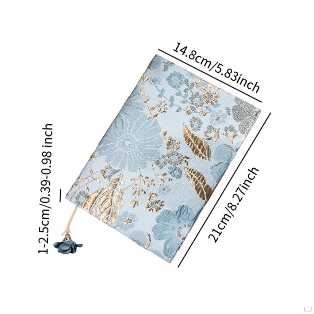 Dekorace obálky knihy Měkká látka Elegantní ochrana Učebnice pro romány Pevná vazba Plánovač