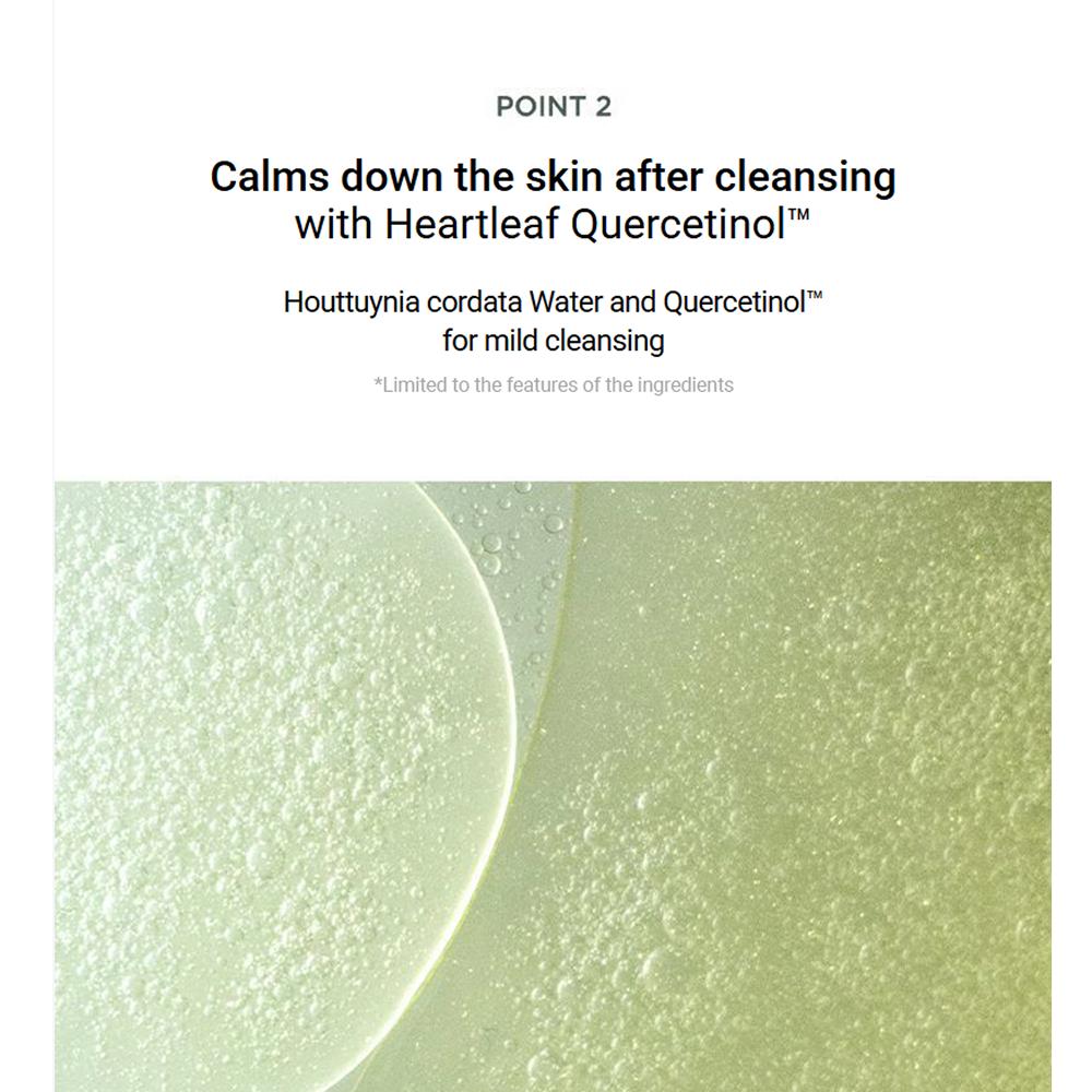 Anua Heartleaf Quercetinol Pore Deep Cleansing Foam 150ml (+25ml) Korean Pore-Clearing Face Wash with BHA
