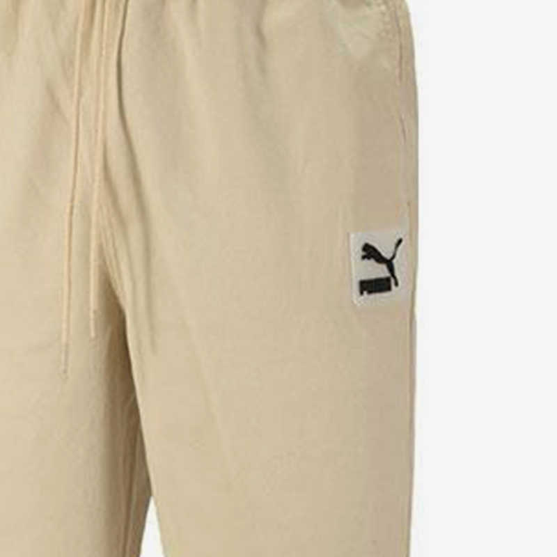 Puma Logo Drawstring Casual Pants Men Bottoms Khaki 622144-88