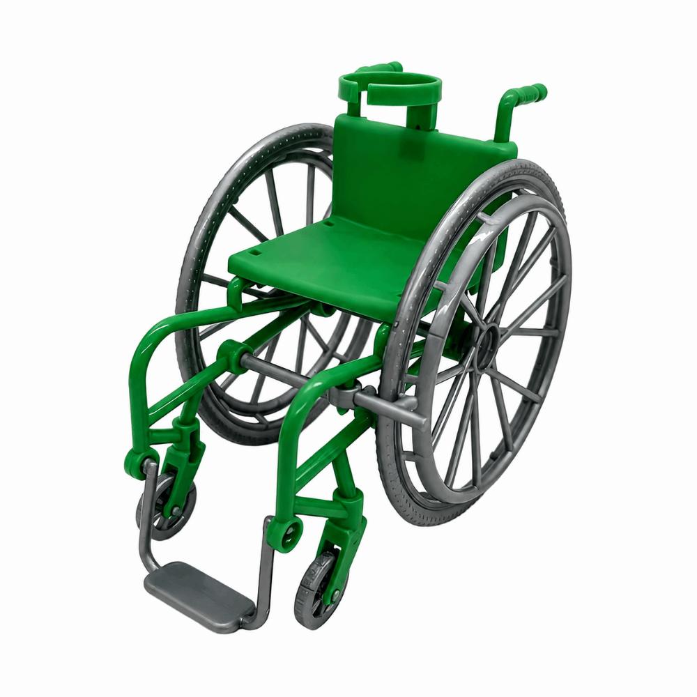 1/6 Scale Miniature Wheelchair Toy Safe Plastic Material Rehabilitation Style Doll Wheelchair Accessory Realistic Design