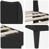 Bed Frame with Headboard Black 90 x 190 cm Faux Leather