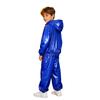 Kids Water Resistant Outfit Long Sleeve Front Zipper Drawstring Hooded Jacket Elastic Waistband Jogger Pants