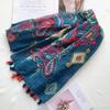 Women Summer Spain Brand Viscose Shawl Aztec Cashew Floral Tassel Scarf Wrap Pashminas Snood Bufandas Muslim Hijab 180*90cm