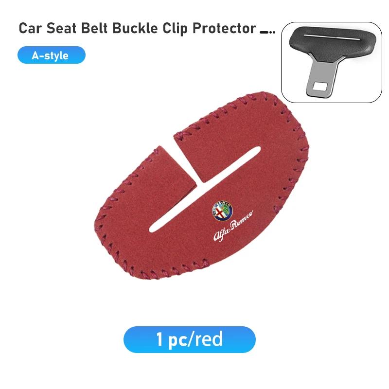 Universal Car Seat Belt Buckle Clip Protector Cover Anti-Scratch For Alfa Romeo GT Stelvio F1 Brera Volante Tonale Gloria Disco
