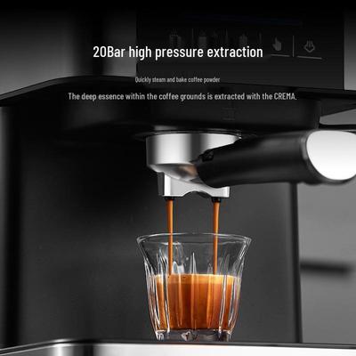 Italian Semi-Automatic Coffee Machine, 20-Bar High-Pressure Steam, Compact for Home or Office, Milk Frother Included