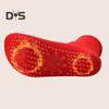 1 Pair Heated Socks 24 Hours Keep Your Feet Warm Silicone Soles Mid-tube High Elasticity Solid Color Sport Socks Cold Weather Cozy Socks