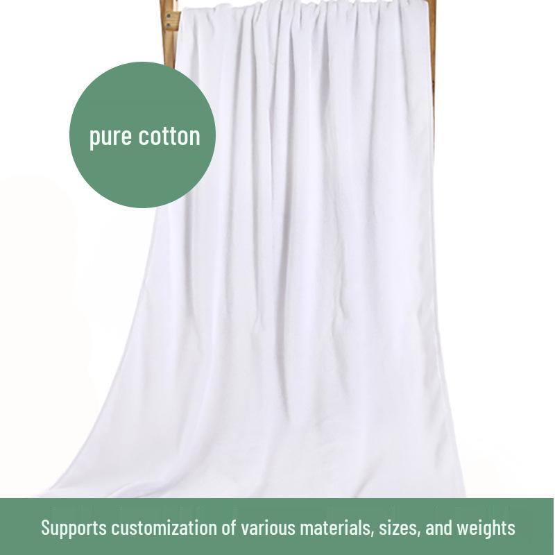 Customizable Pure Cotton Hotel & Spa Towel – Soft White Bath & Beauty Gift