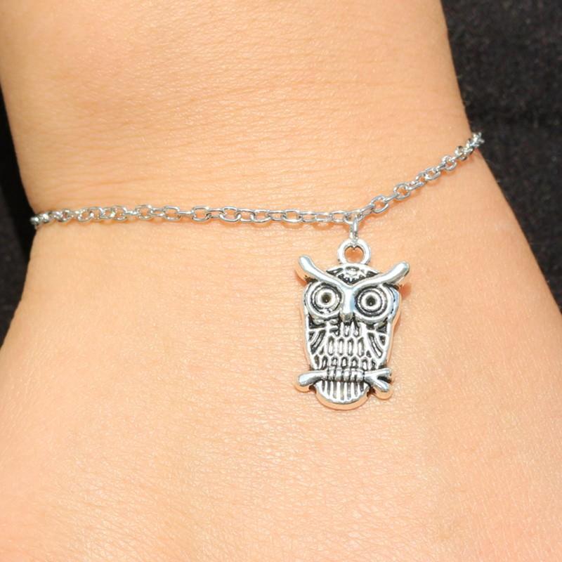 

New Retro Bracelets&Bangle for Women Owl Pendants Antique Alloy Geometric Statement Fashion Wrist Zircon pulseras mujer