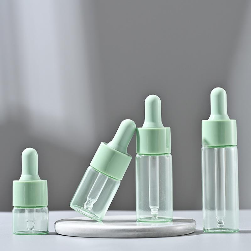 10pcs/lot 5ml 10ml 15ml 20ml Glass Dropper Bottle Jar Vial Empty Refillable Essential Oil Bottle With Glass Pipette For Cosmetic
