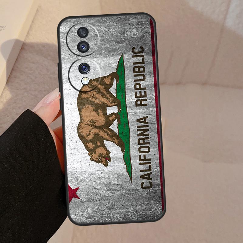 California Flag Case For Honor X9b X9a X8a X7a X6a X6 X7 X8 X9 8X 9X Honor Magic 5 Pro 50 70 90 Lite Cover