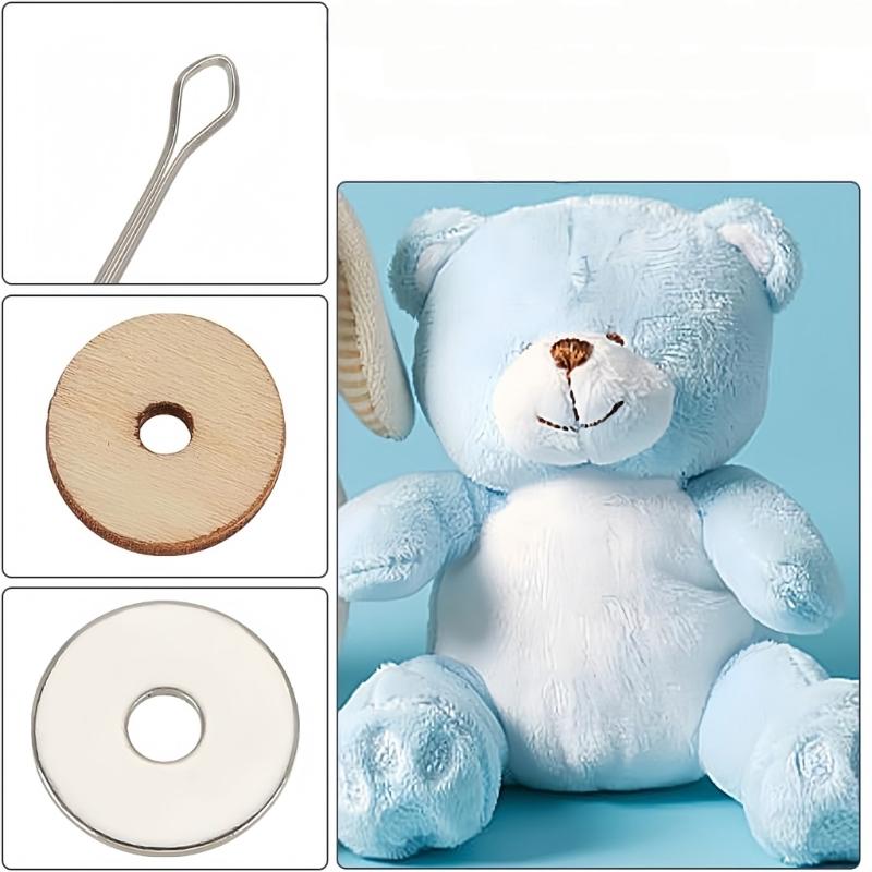 15 Stück 11,5 mm Puppengelenk-Verbinder mit Holz-/Metallscheibe Handgefertigte Plüschtier-Gelenk-Hardware-Teile Für die Reparatur von Plüschpuppen