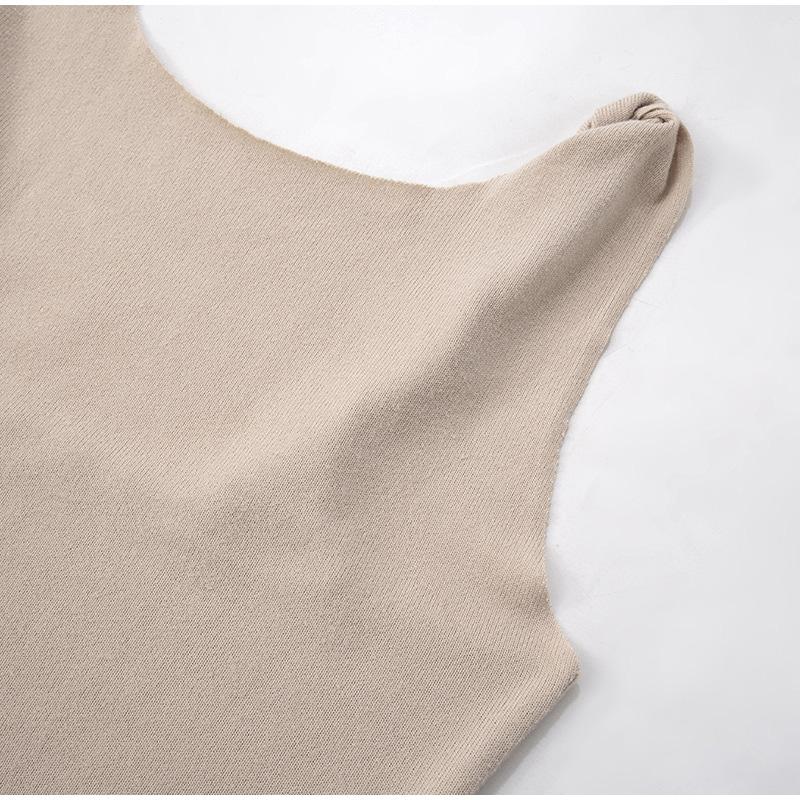 Sexy Solid Color Sleeveless Women's Spring Summer New Dress Twist Shoulder Strap Slim Dress Fashionable Wrap Evening Party Elegant Dress