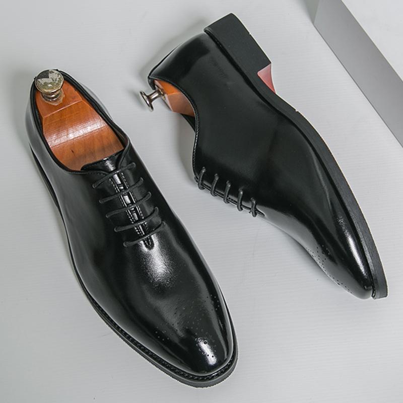 Męskie Buty Eleganckie Trend Ślubne Społeczne Codzienne Skórzane Męskie Biurowe Codzienne Buty Biznesowe Formalne Buty Oxford Męskie