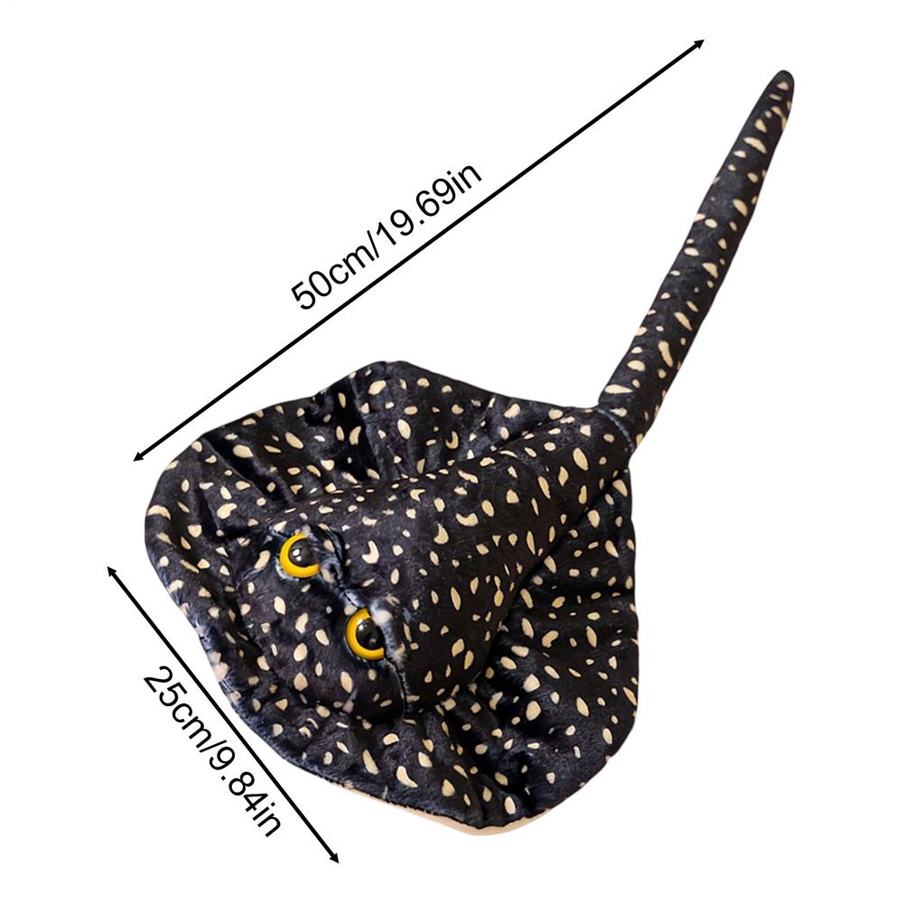 Stingray Stuffed Animals Sea Stuffed Animals Plush Stuffed Toys Simulated Ocean ray plush toy Wild Nature Model Soft Plush Toy чёрный
