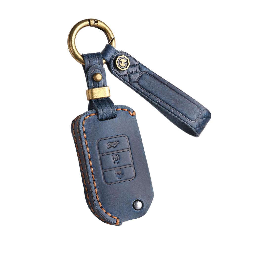 Honda Folding Key Protective Leather Cover - Handcrafted