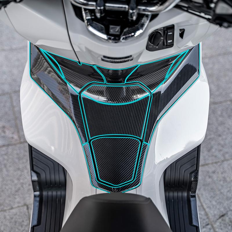Used For HONDA PCX 160 New Design Carbon Fiber Protective Stickers Fairing Kits Motorcycle Plastic Decorative Accessories Refit