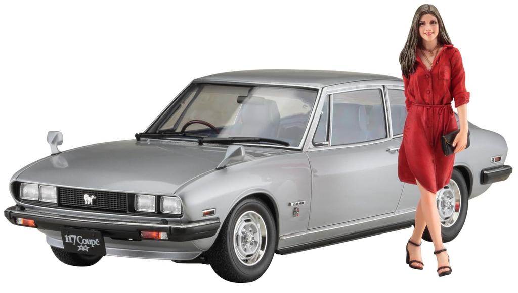 Hasegawa Isuzu 117 Coupe Late Model Beauty Girls Figure Plastic Model SP604 1/24 (XE) w/Cool