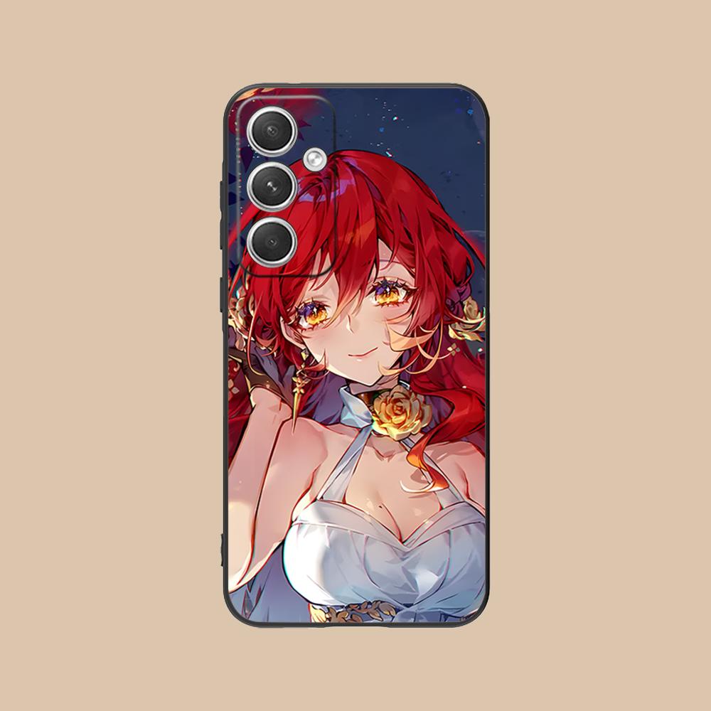 HSR Himeko Matte TPU Mobile Phone Case for Samsung Galaxy S26 S25 S24 S23 S22 S21 S20 Note20 Plus FE Ultra Colorful Cover