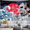 Chinesischer Drache Wandteppich, Hippie-Kunst, Wandbehang, psychedelisch, ästhetisch, Raumdekoration, Decke, Zuhause, Schlafzimmer, Dekoration, Boho, Zuhause, Dezember