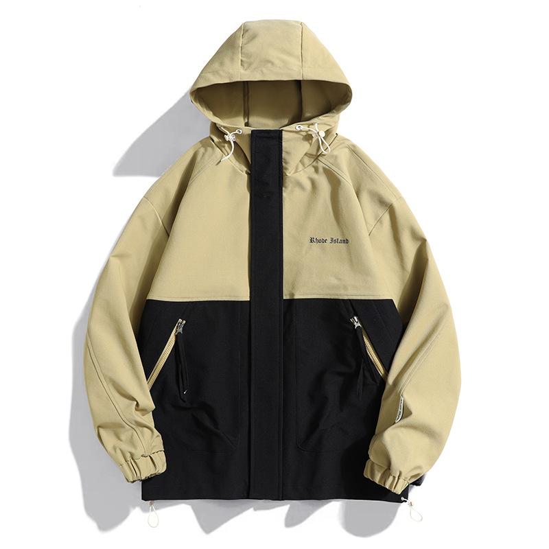 Large Size Jacket Spring and Autumn Hooded Jacket Jacket Men's Spring and Autumn Teen Handsome Versatile Loose