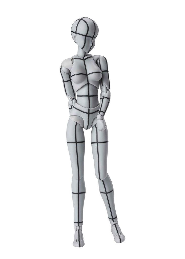 TAMASHII NATIONS Barevná 135mm malovaná pohyblivá figurka SHFiguarts Body-chan -Wire Frame- (Gray Ver.) Cca. PVC a ABS