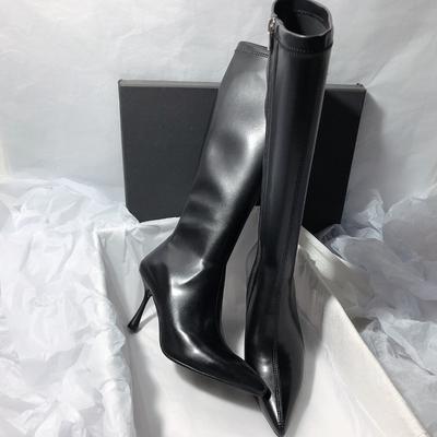 Fashion Women's High-heeled Boots with Slender Heels Sexy Pointed High-heeled Elastic Boots Fashion Knee-high High Heel Boots for Women