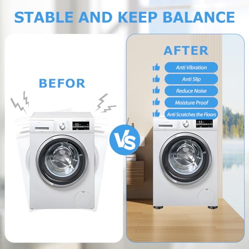 Neue 4 Stück Waschmaschinen Anti-Vibrations-Pads 19 Starke Saugnäpfe Leises Rutschfestes Pad Stoßdämpfende Füße Möbeluntersetzer
