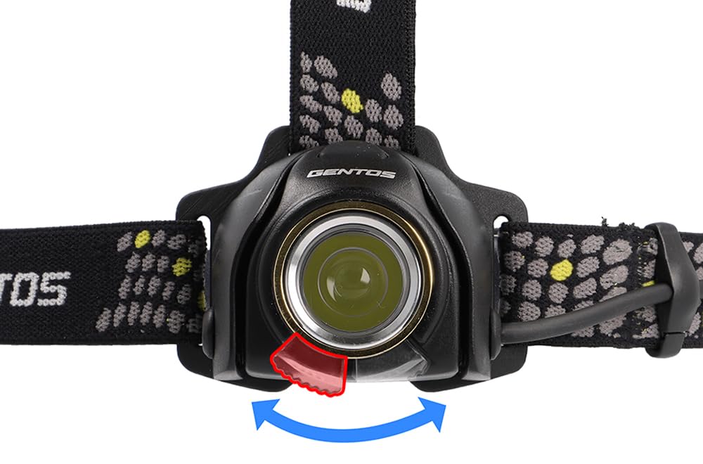 GENTOS Head Vader LED USB 720 Hours of Operational Run Rear View Requires Dedicated Rechargeable Battery HV-1000R Headlamp, Rechargeable, Lumens, 6.5