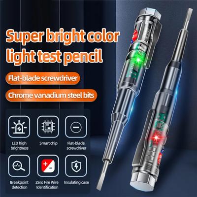 Electrical Pen Audible Alarm Insulating Shell 24-250V Electroscope Screwdriver Test Pen Tool for Home