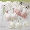 Gentle Jacquard Floral Underwear Women's No Steel Ring, Small Breasts Gather and Close Sub-breasts, Breathable Bra