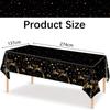Black Gold New Year Theme Festival Disposable Tablecloths, Party Tableware, Scene Decoration Supplies