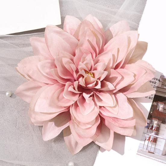 Látková květinová hlava pro řemesla Falešný hedvábný umělý květ hlavy jiřiny pro svatební párty Domácí dekorace na klobouk DIY věnec Scrapbooking