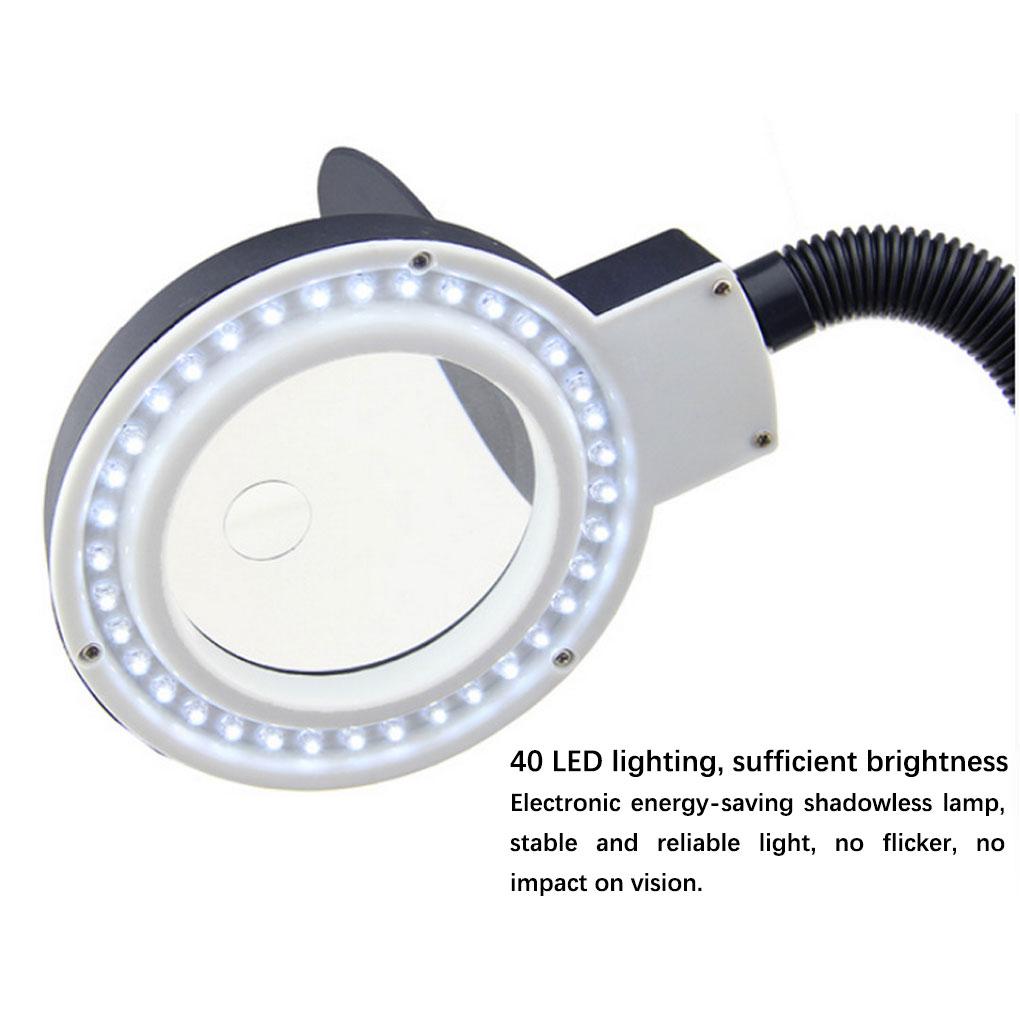 Magnifier Glass Lamp Lighting Loupe Accessory Universal Magnification Device US Plug Magnifying LED Light Reading Lamps Devices