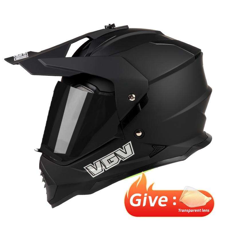 VGV Motocross Helmet DOT Double Lens Common Man Women Motorcycle Helmet Dirt Bike Karting Downhill AM DH Cross Sunscreen Lens