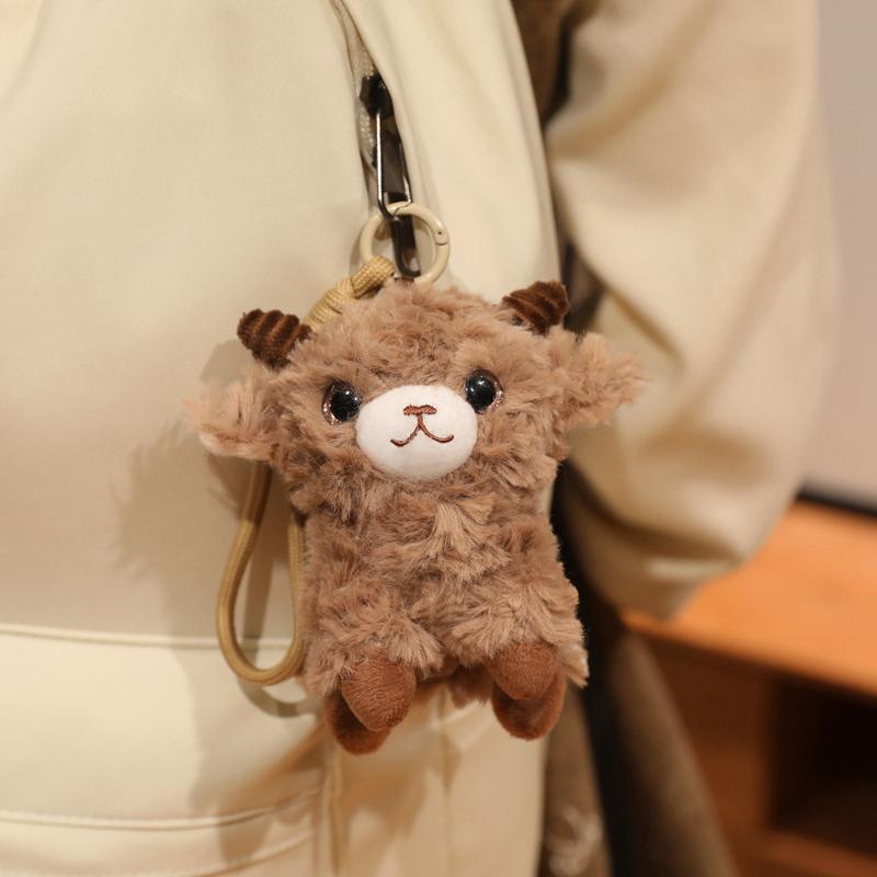 11~25Cm Standing Lamb Sheep Doll Brown White Cute Grassland Animal Plushie Companion Overnight Gift