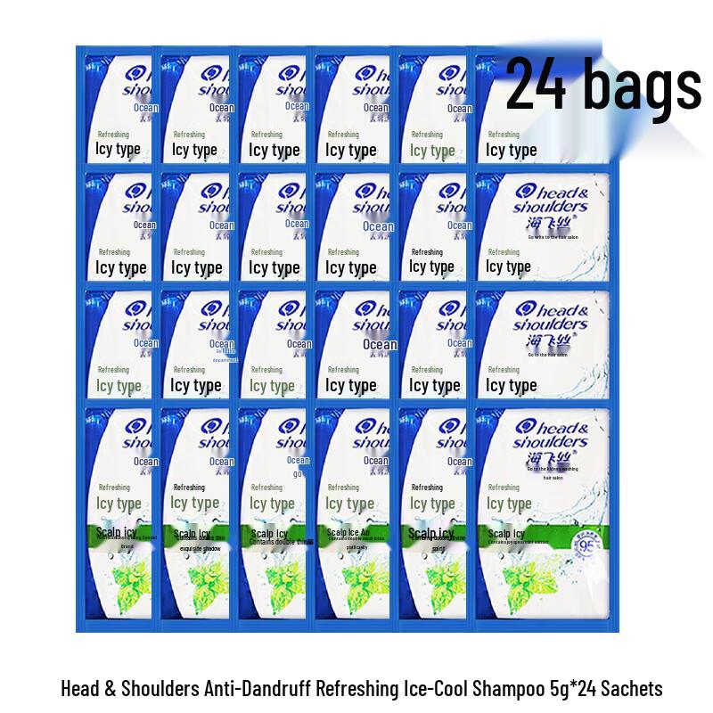 Head & Shoulders Освежающий охлаждающий шампунь против перхоти, 24x5 г, саше